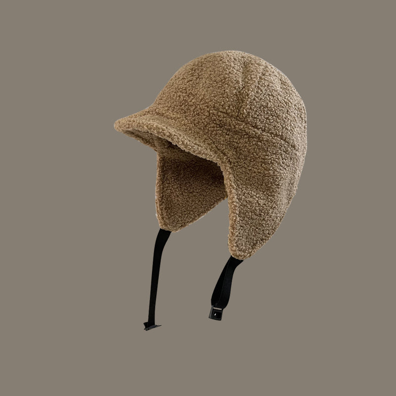 Lamb Wool Ski Flying Ear Protection Baseball Hat – Warmth Meets Style - Cottonese.com