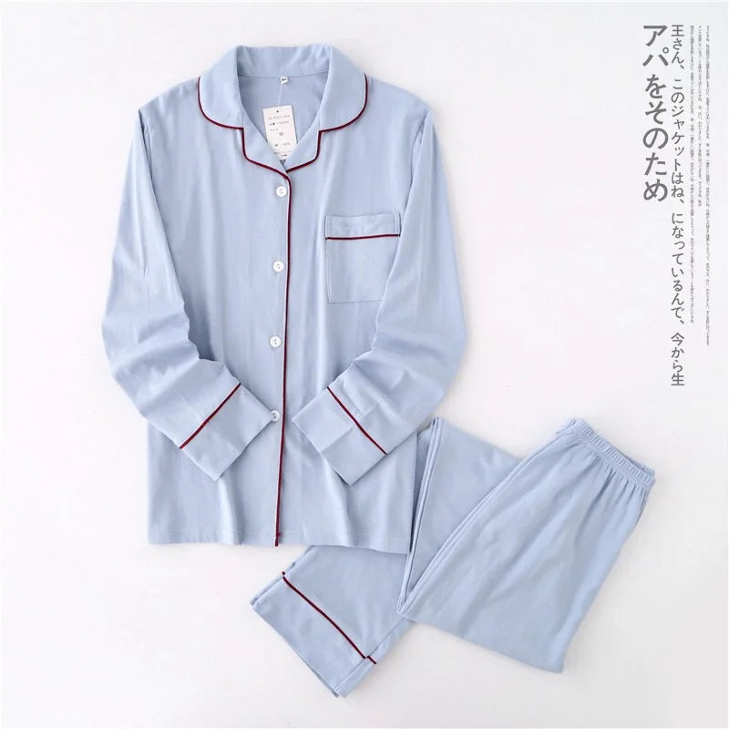 Casual 100% Cotton Pajamas Sets-Long-Sleeve - Cottonese.com