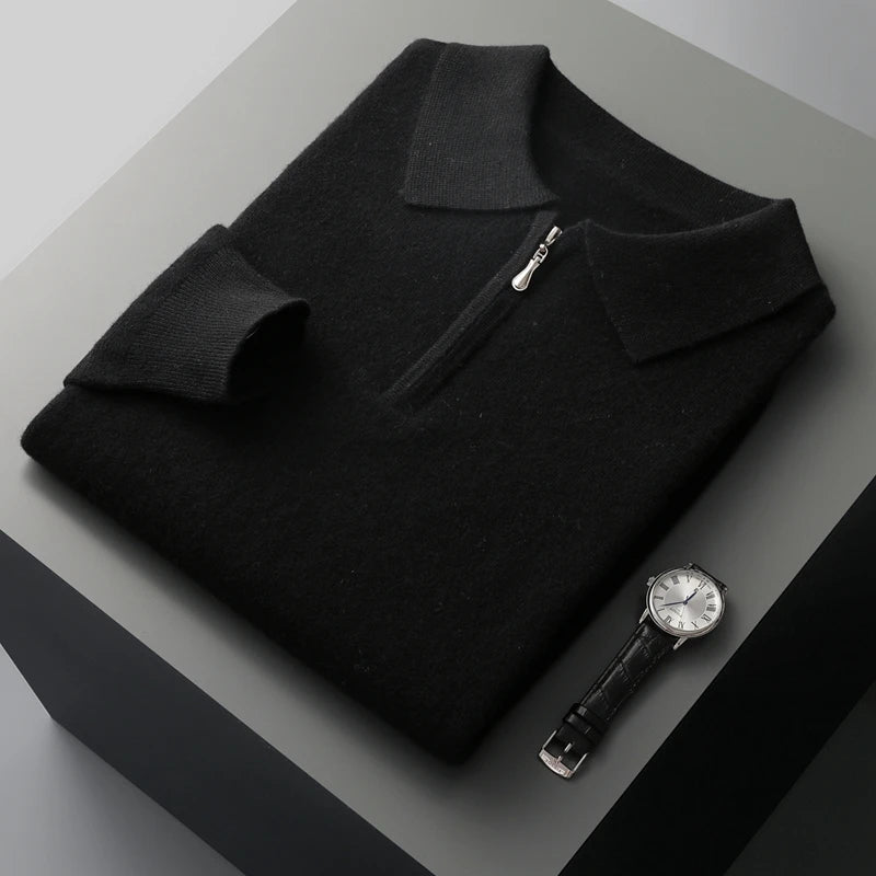 Experience Unmatched Luxury: Men's 100% Merino Wool Cashmere Sweater - Cottonese.com