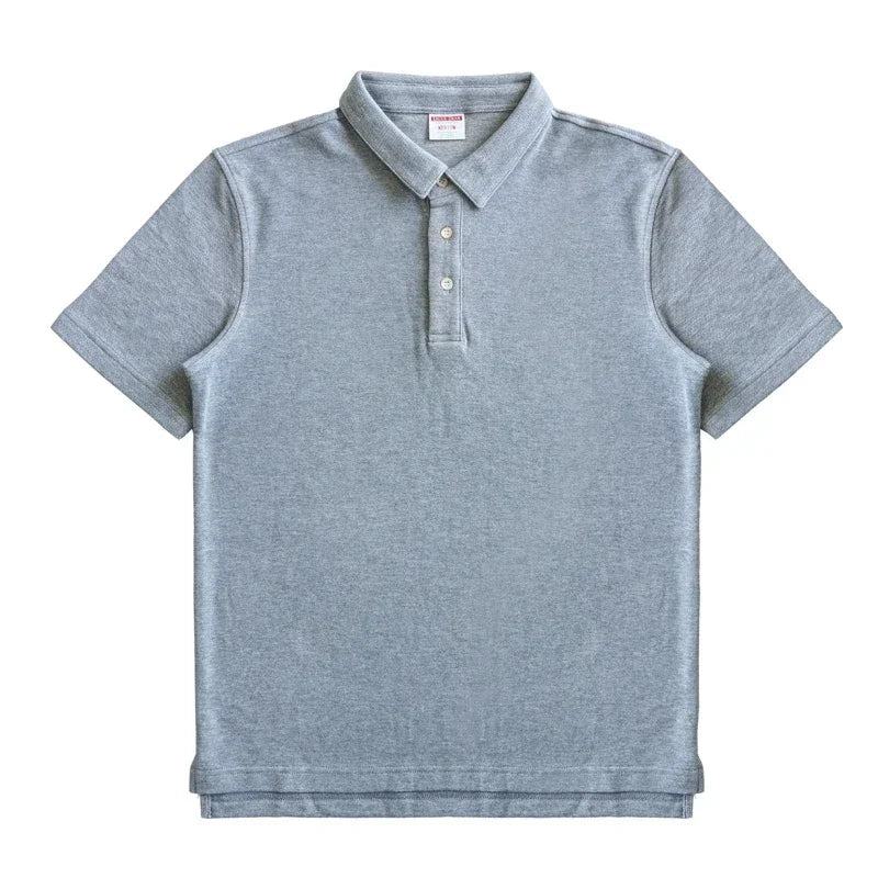 Solid Polo Shirt - Pure Cotton, Short Sleeve, Casual Loose Fit - Cottonese.com