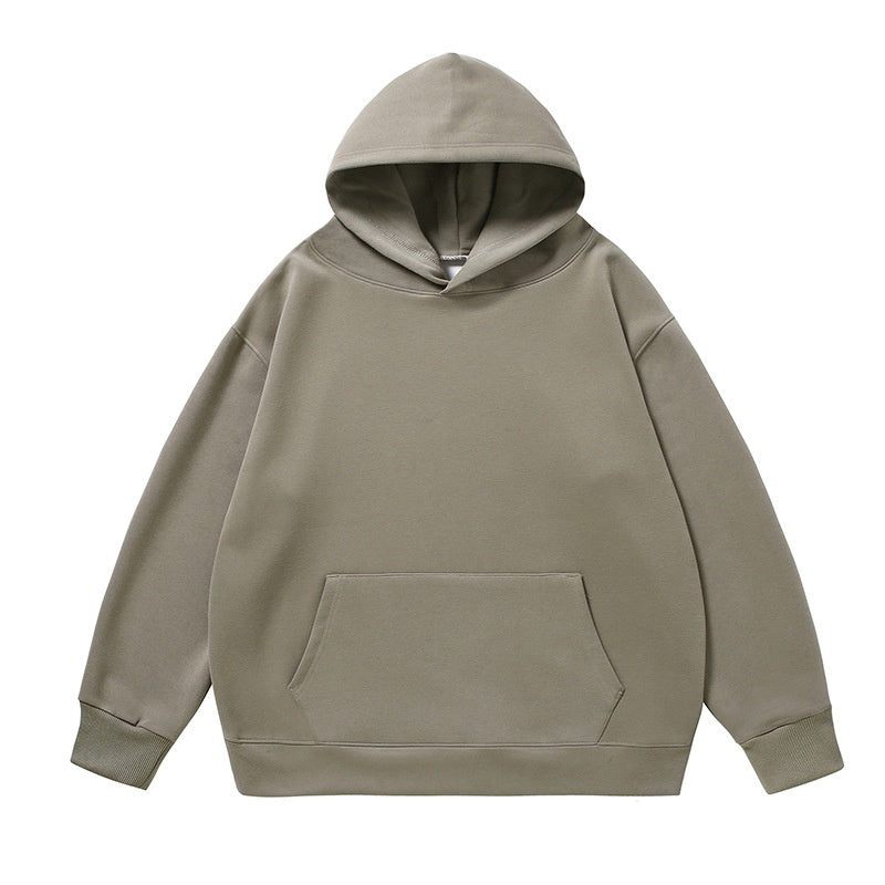 Velvet Padded Hooded Sweatshirt Loose Shoulder - Cottonese.com