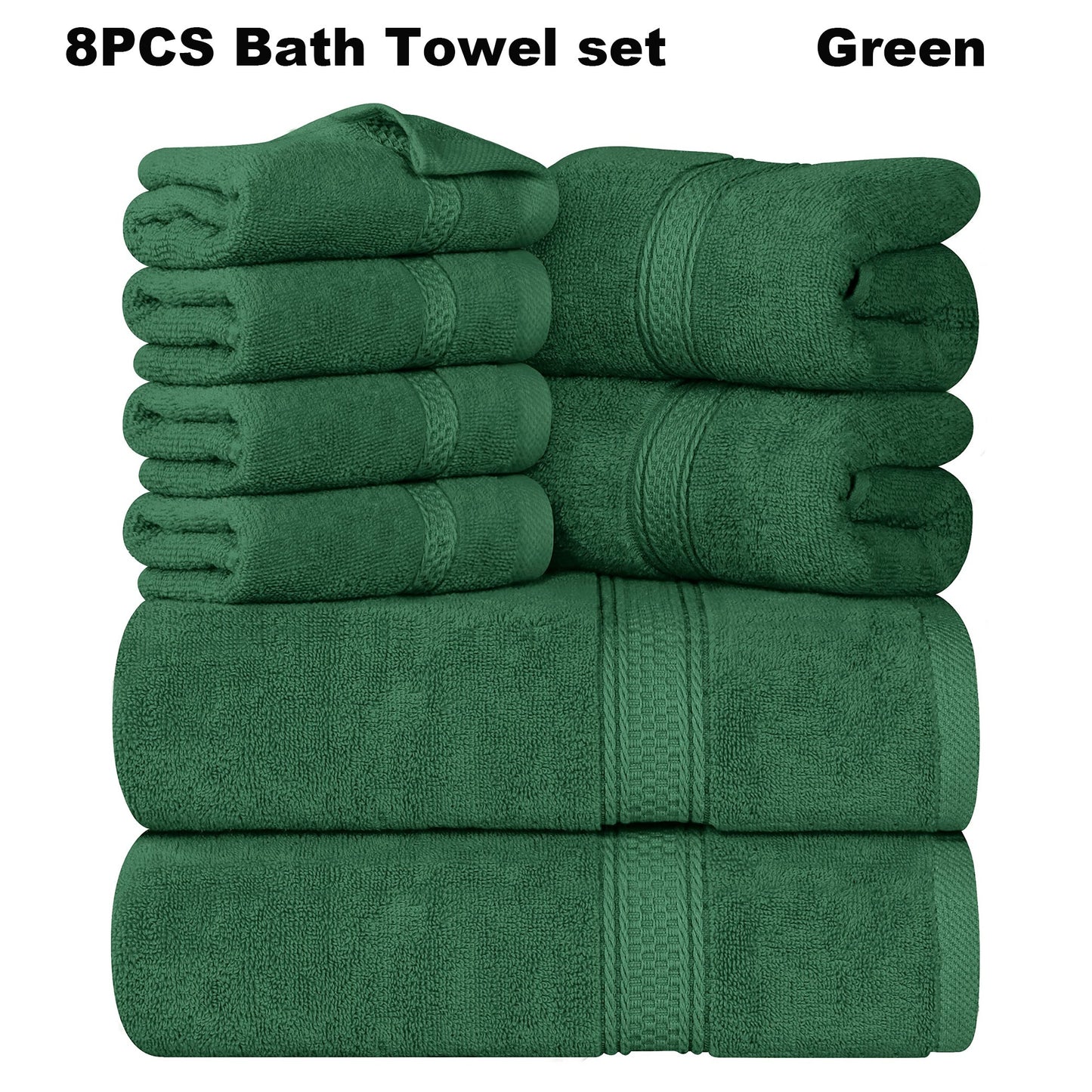 Luxury 100% Cotton 8-Piece Bath Towel Set - Cottonese.com