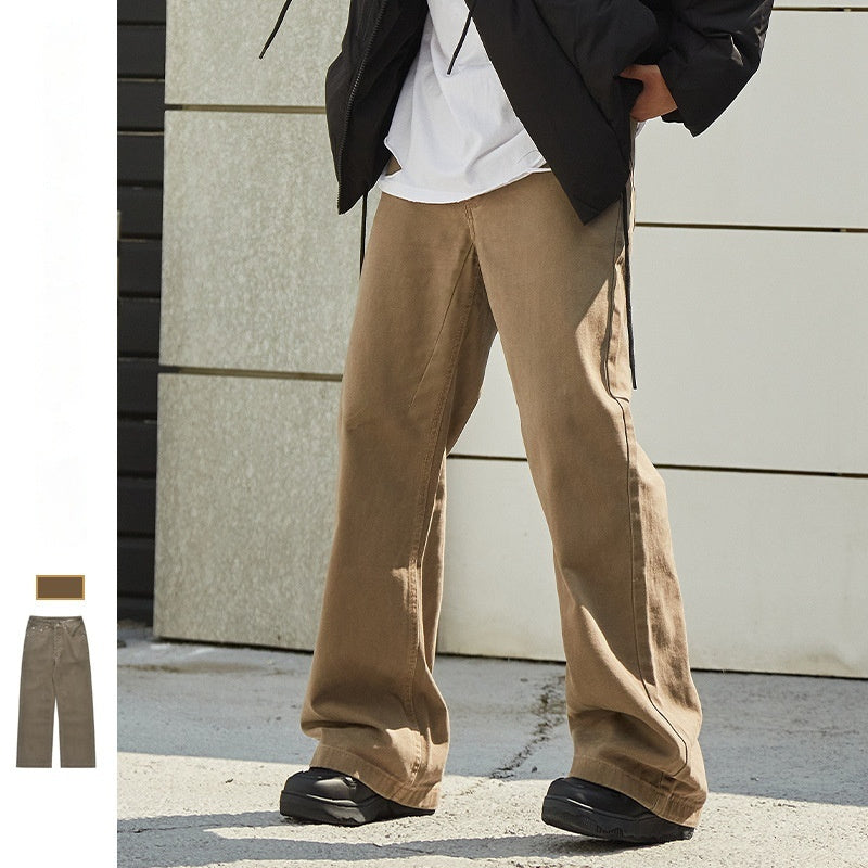 Upgrade Your Style with New American Retro Hong Kong-Inspired Japanese Loose Straight Jeans for Men - Cottonese.com