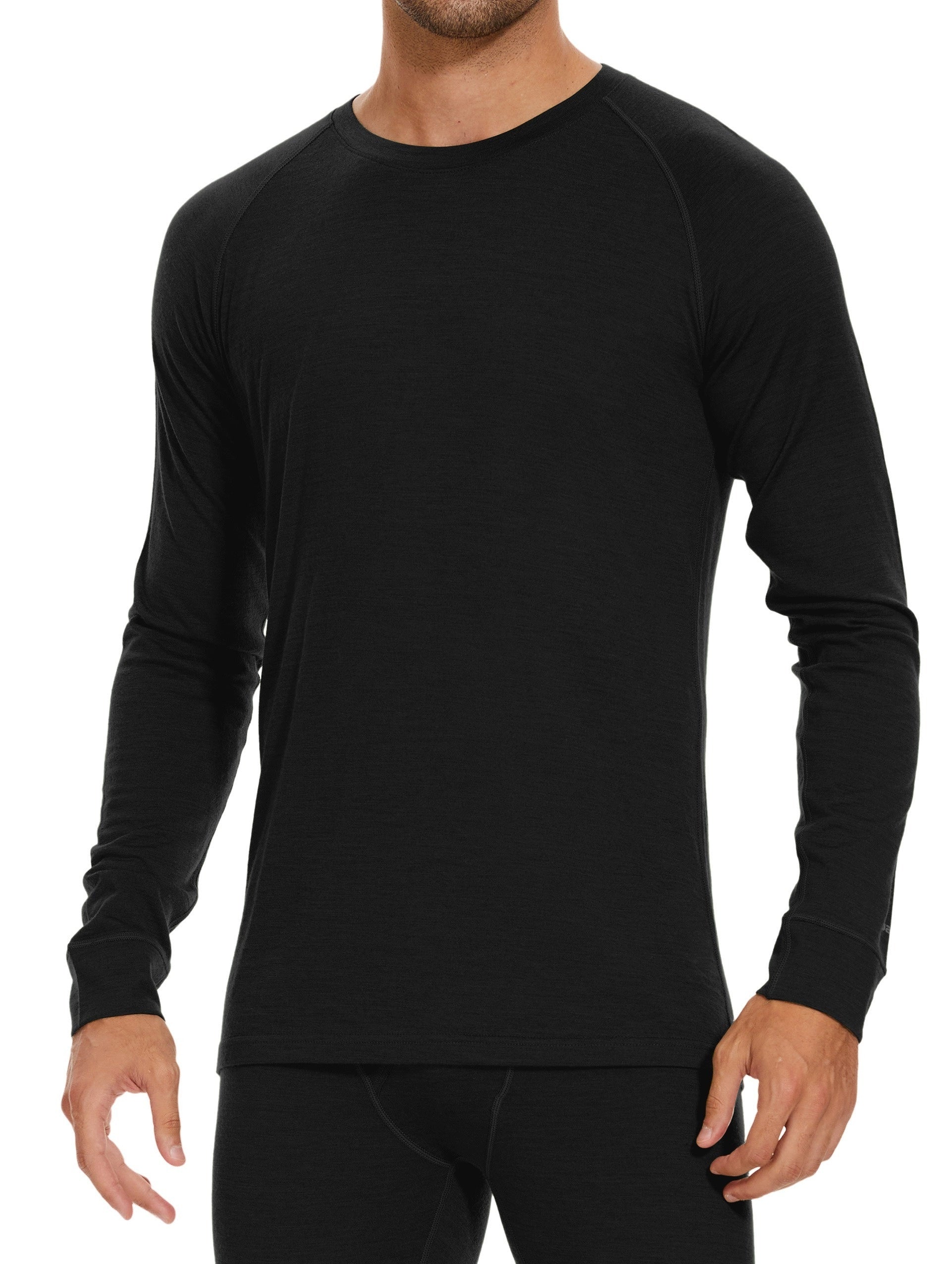 Men's 100% Merino Wool Base Layer Top – Lightweight, Warm, and Perfect for Winter Adventures - Cottonese.com