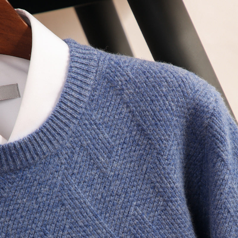 Men's Double-Strand Thick Pure Wool Sweater – Timeless Warmth, Modern Style - Cottonese.com
