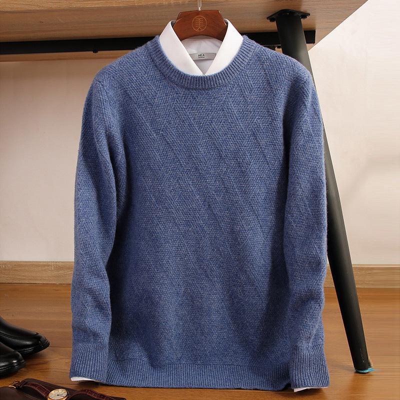 Men's Double-Strand Thick Pure Wool Sweater – Timeless Warmth, Modern Style - Cottonese.com