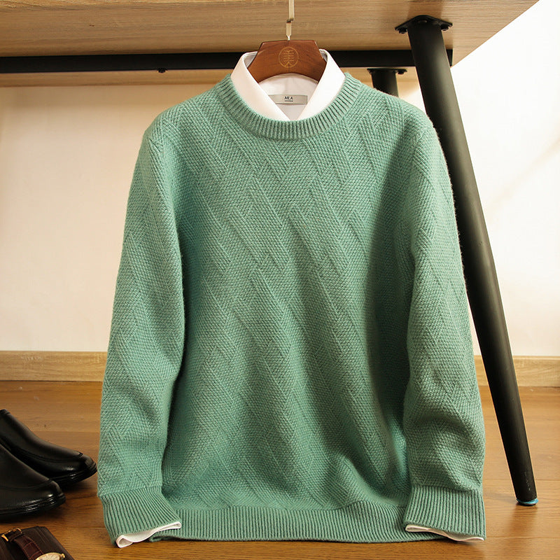 Men's Double-Strand Thick Pure Wool Sweater – Timeless Warmth, Modern Style - Cottonese.com
