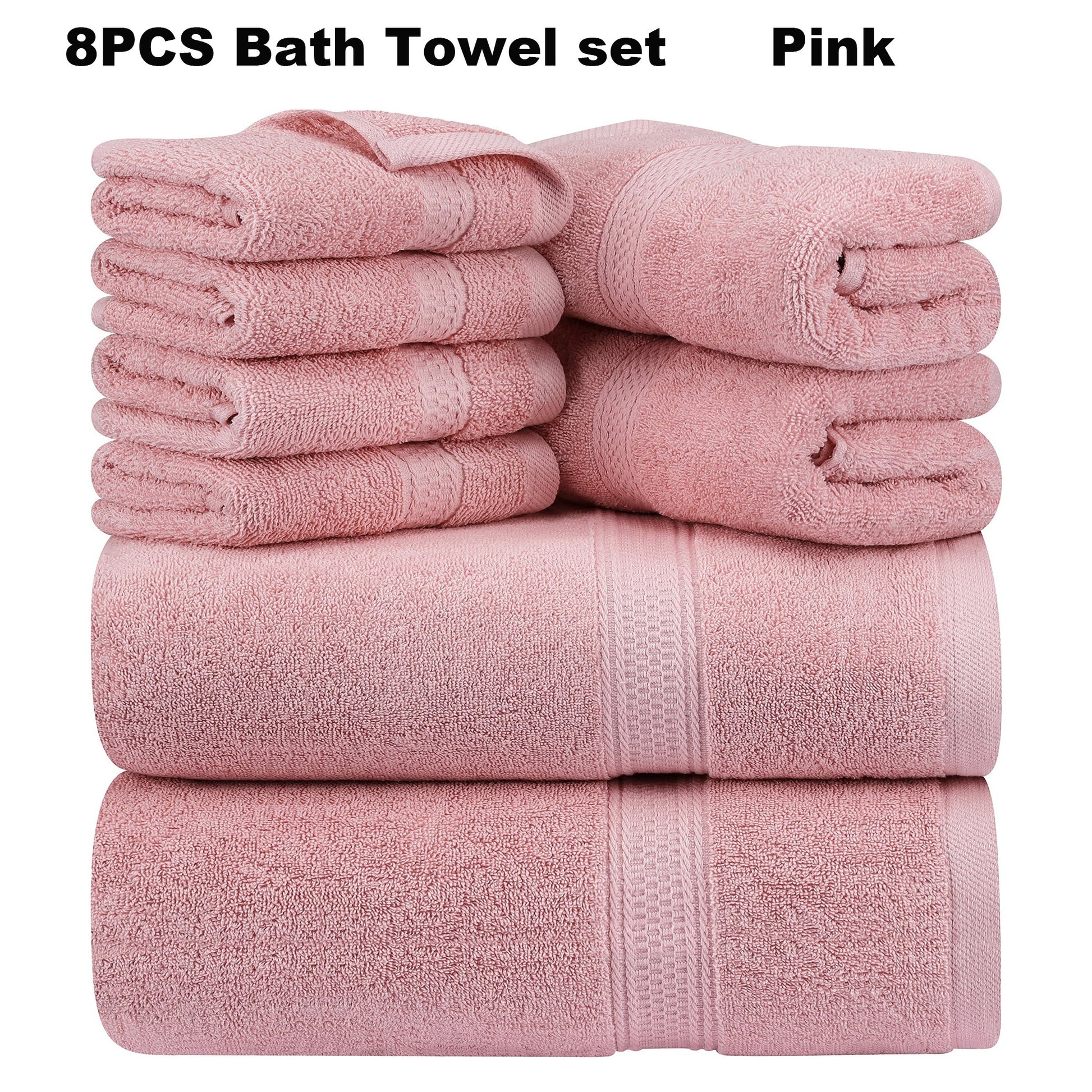 Luxury 100% Cotton 8-Piece Bath Towel Set - Cottonese.com