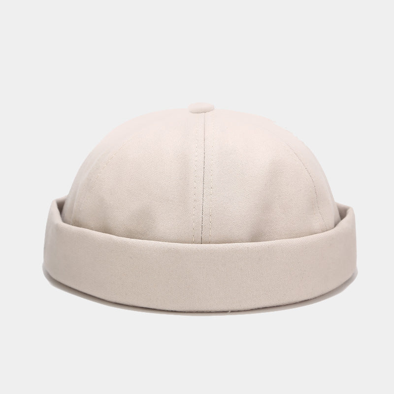 Cotton Retro Solid Color Light Board Landlord Hat Men - Cottonese.com