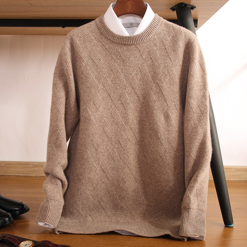 Men's Double-Strand Thick Pure Wool Sweater – Timeless Warmth, Modern Style - Cottonese.com