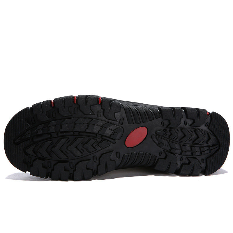 British Casual Leather Shoes Leather Hiking Shoes - Cottonese.com