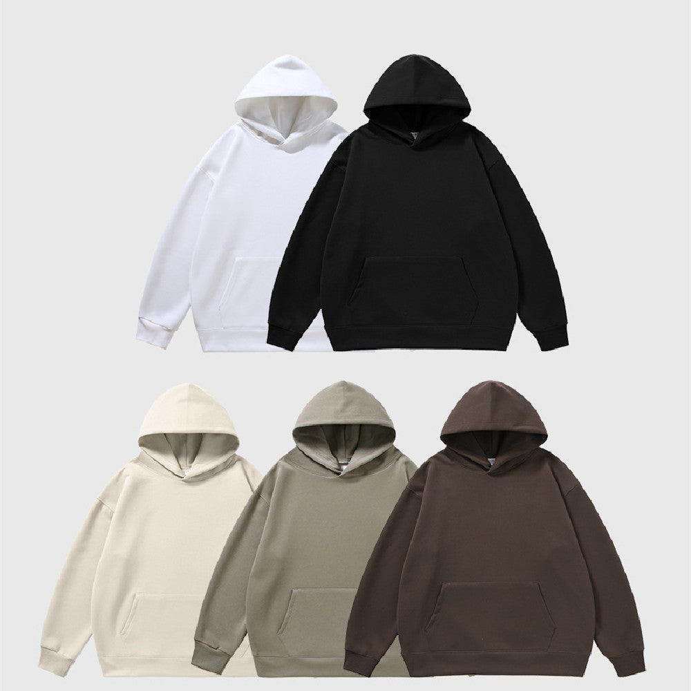 Velvet Padded Hooded Sweatshirt Loose Shoulder - Cottonese.com