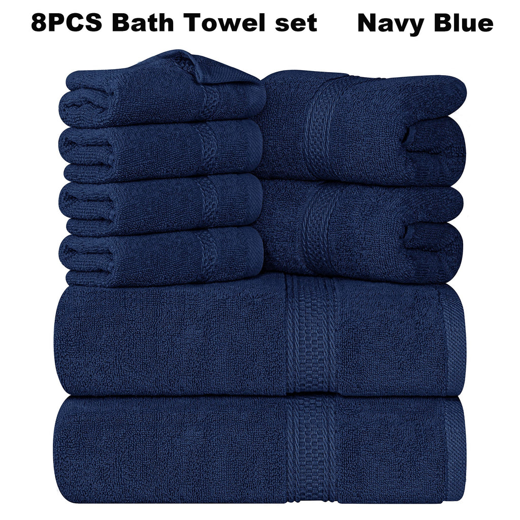 Luxury 100% Cotton 8-Piece Bath Towel Set - Cottonese.com