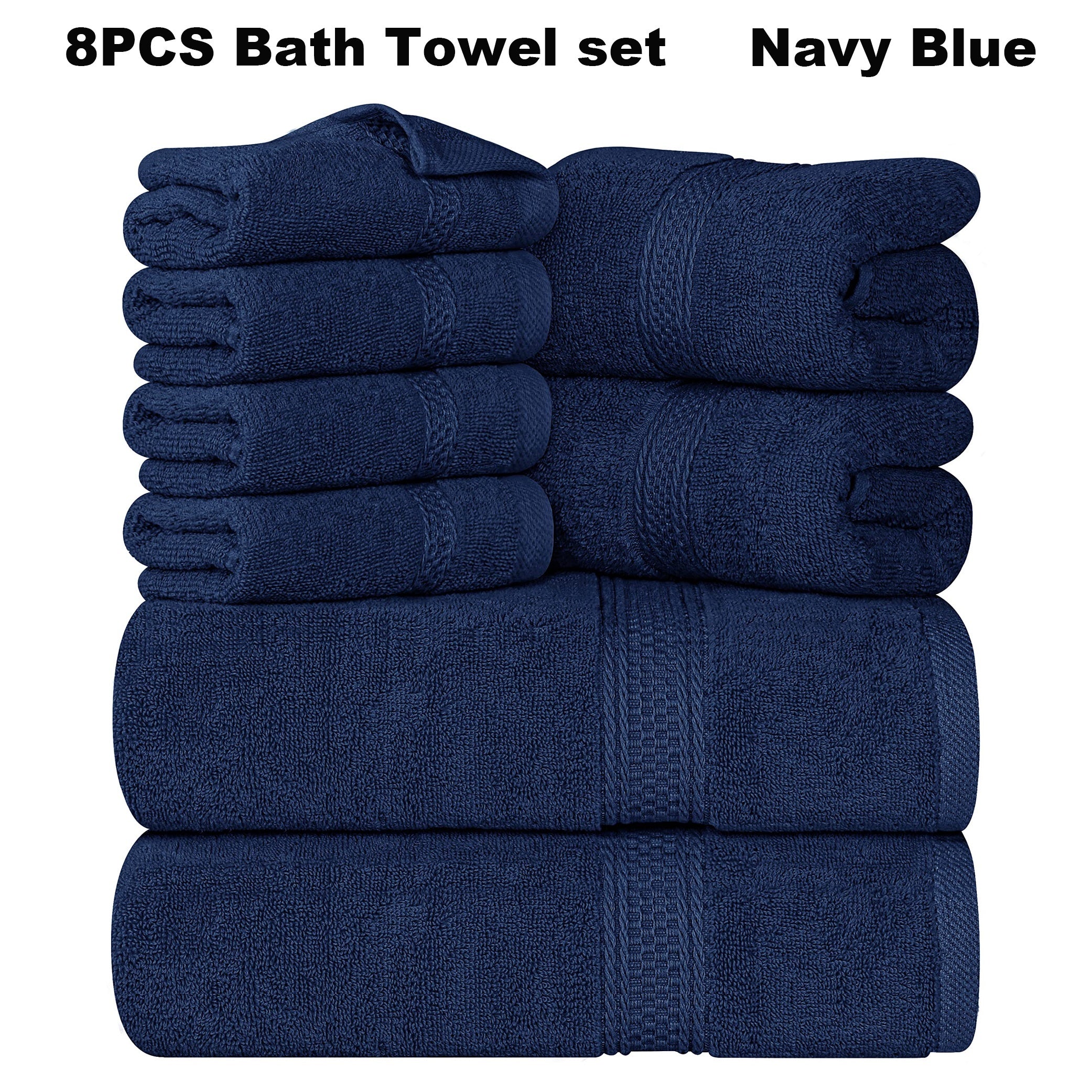 Luxury 100% Cotton 8-Piece Bath Towel Set - Cottonese.com