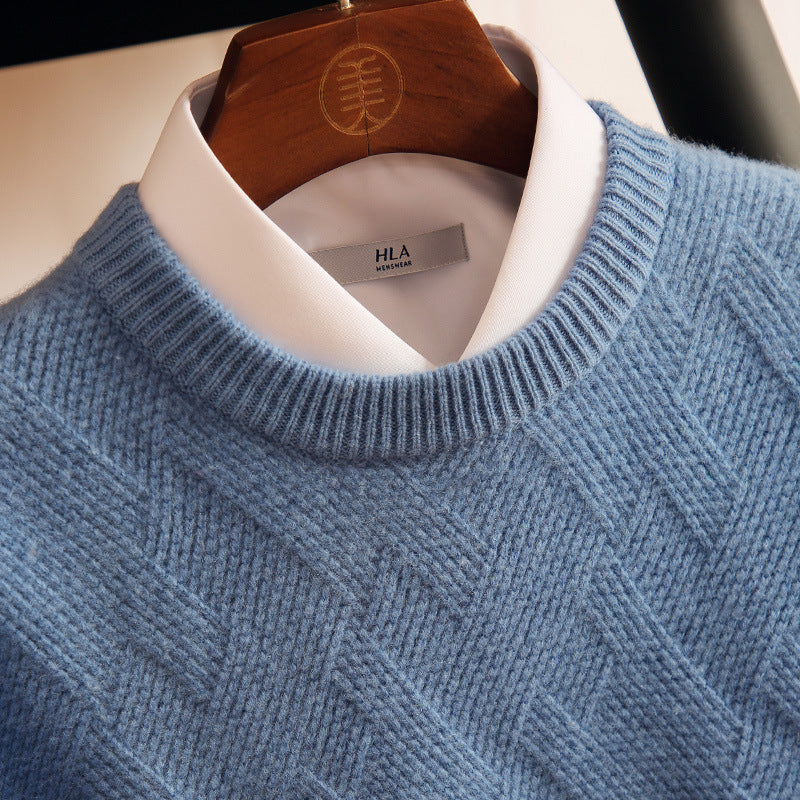 Men's Double-Strand Thick Pure Wool Sweater – Timeless Warmth, Modern Style - Cottonese.com