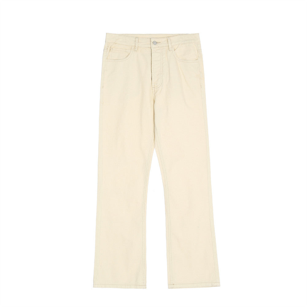 Pure Color Washed Jeans For Men - Cottonese.com
