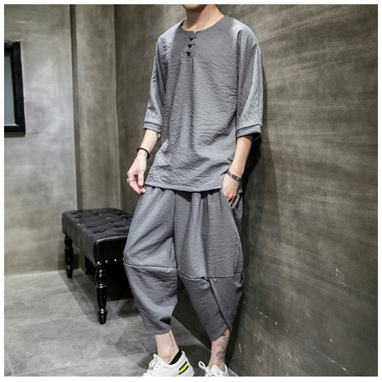 Ethnic Style Cotton &amp; Linen Suit – Timeless Elegance for Every Occasion - Cottonese.com