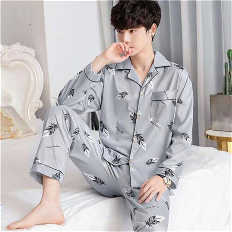 Men's Cotton Long-Sleeved Pajamas – Year-Round Comfort - Cottonese.com