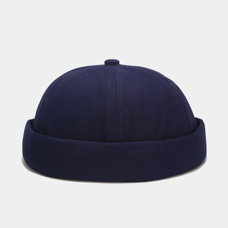 Cotton Retro Solid Color Light Board Landlord Hat Men - Cottonese.com