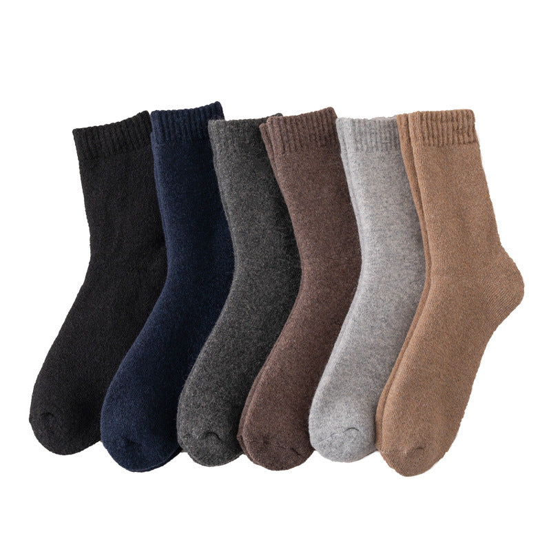 Winter Warm Wool Socks Men Thickened Fleece Lined - Cottonese.com