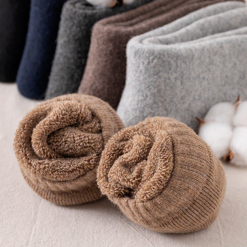 Winter Warm Wool Socks Men Thickened Fleece Lined - Cottonese.com