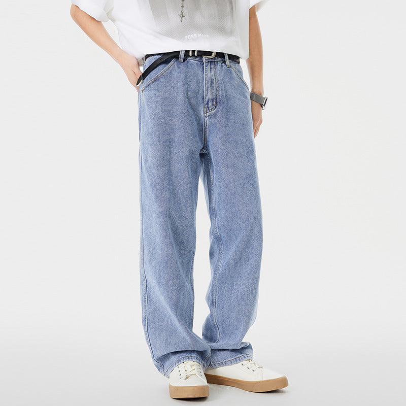 Light Blue Washed Jeans for Men - Cottonese.com