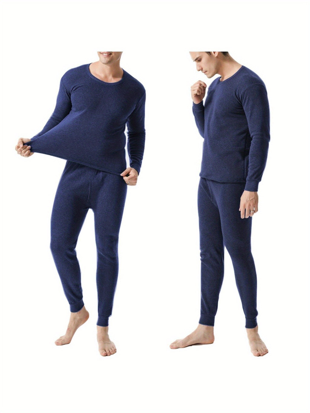 Men's Winter Ultra-Soft Fleece-Lined Thermal Underwear Set – Stay Warm, Stay Comfortable - Cottonese.com