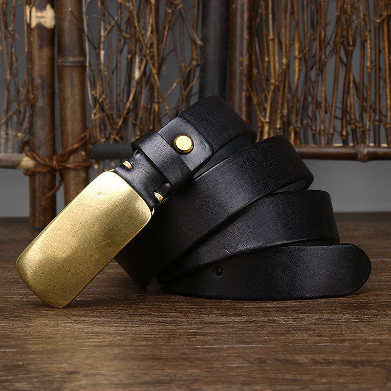 Step Up Your Style with the Wide and Thick Leather Belt for Men - Cottonese.com