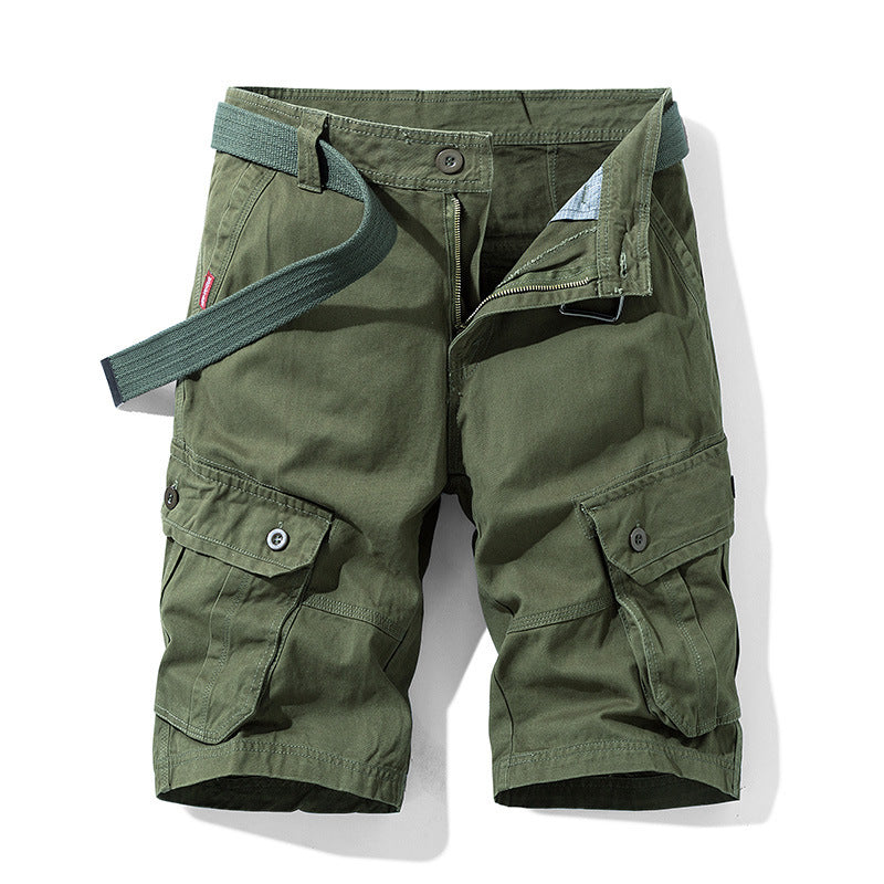 Solid Color Multi-pocket Cargo Shorts – Comfort Meets Functionality - Cottonese.com