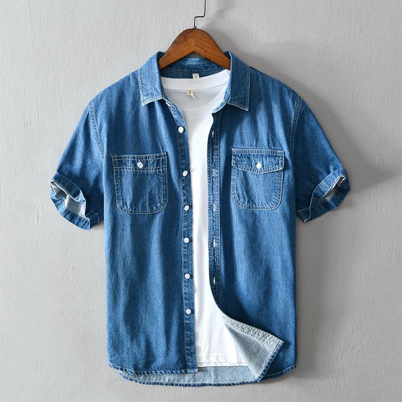 Stay Cool and Stylish This Summer with the Cotton Denim Shirt for Men - Cottonese.com
