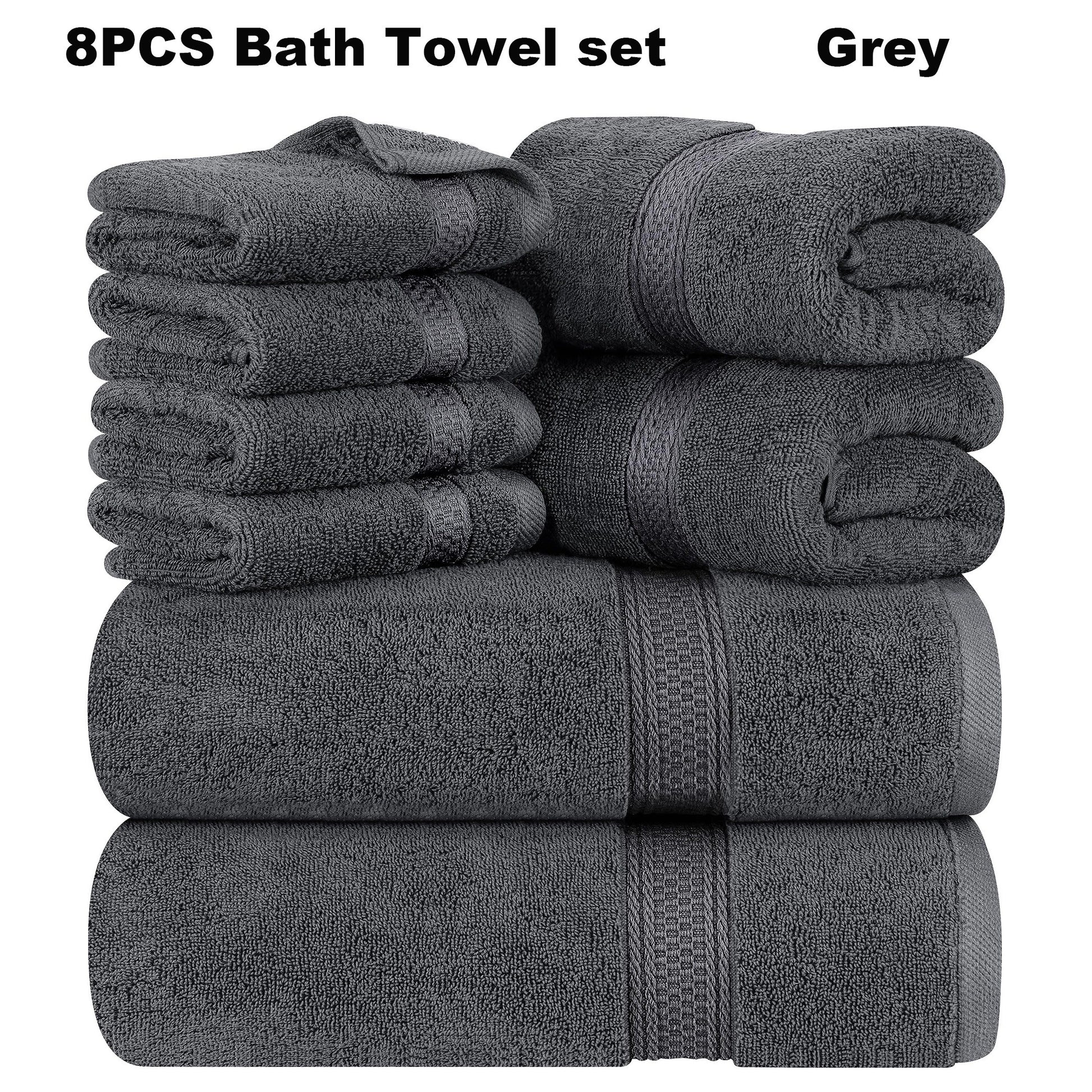 Luxury 100% Cotton 8-Piece Bath Towel Set - Cottonese.com
