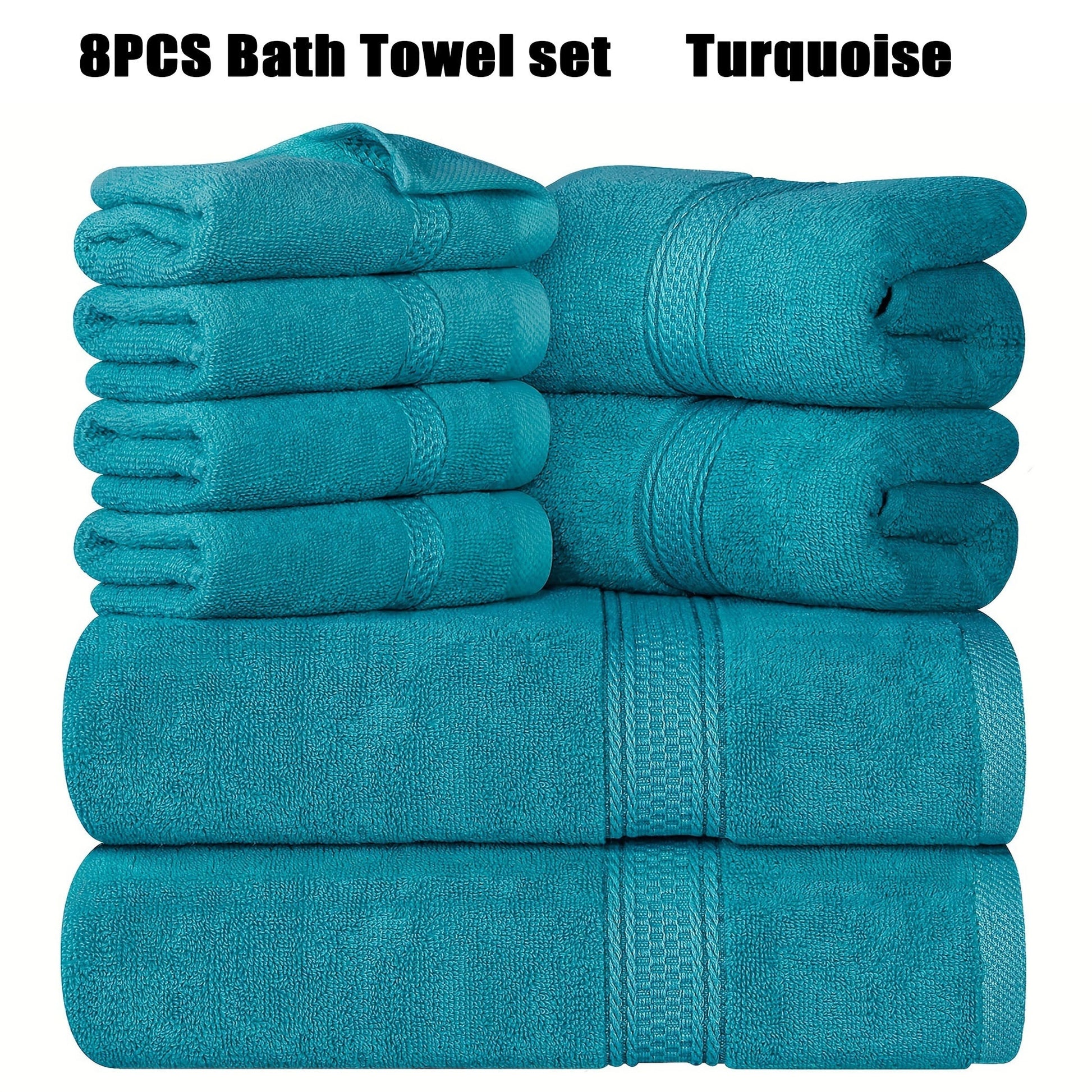 Luxury 100% Cotton 8-Piece Bath Towel Set - Cottonese.com
