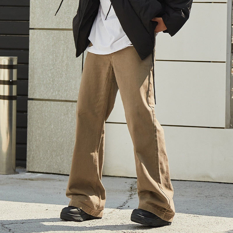 Upgrade Your Style with New American Retro Hong Kong-Inspired Japanese Loose Straight Jeans for Men - Cottonese.com