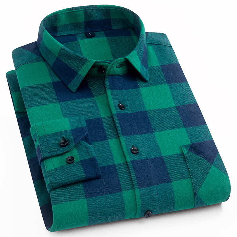 Upgrade Your Casual Wardrobe with the Cotton Brushed Plaid Shirt for Men - Cottonese.com