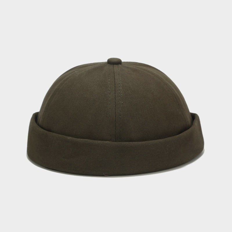 Cotton Retro Solid Color Light Board Landlord Hat Men - Cottonese.com