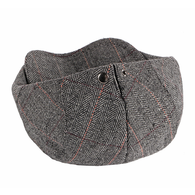 Men's British Style Classic Check Wool Beret - Cottonese.com