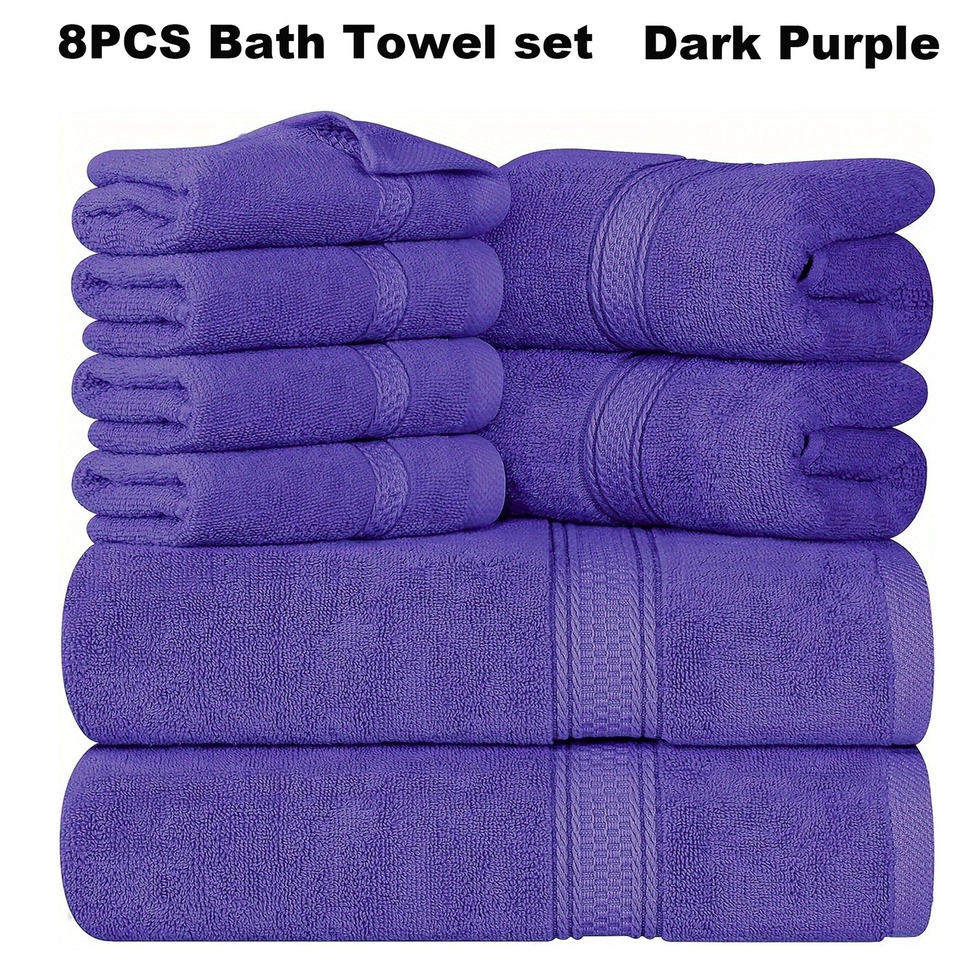 Luxury 100% Cotton 8-Piece Bath Towel Set - Cottonese.com