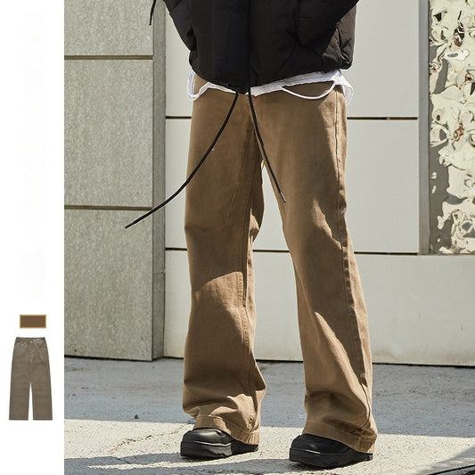 Upgrade Your Style with New American Retro Hong Kong-Inspired Japanese Loose Straight Jeans for Men - Cottonese.com