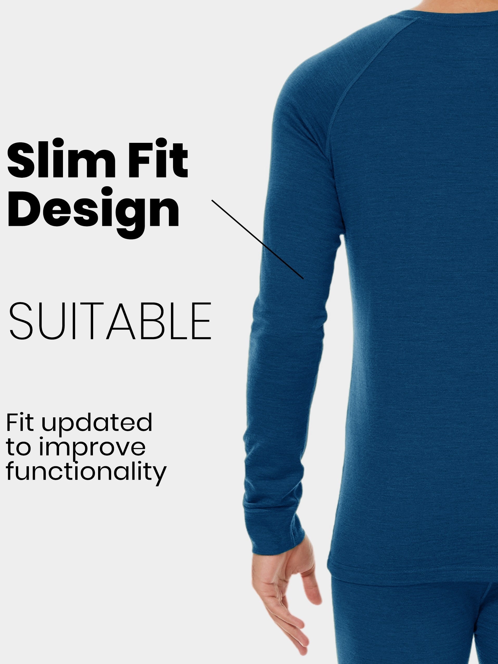 Men's 100% Merino Wool Base Layer Top – Lightweight, Warm, and Perfect for Winter Adventures - Cottonese.com