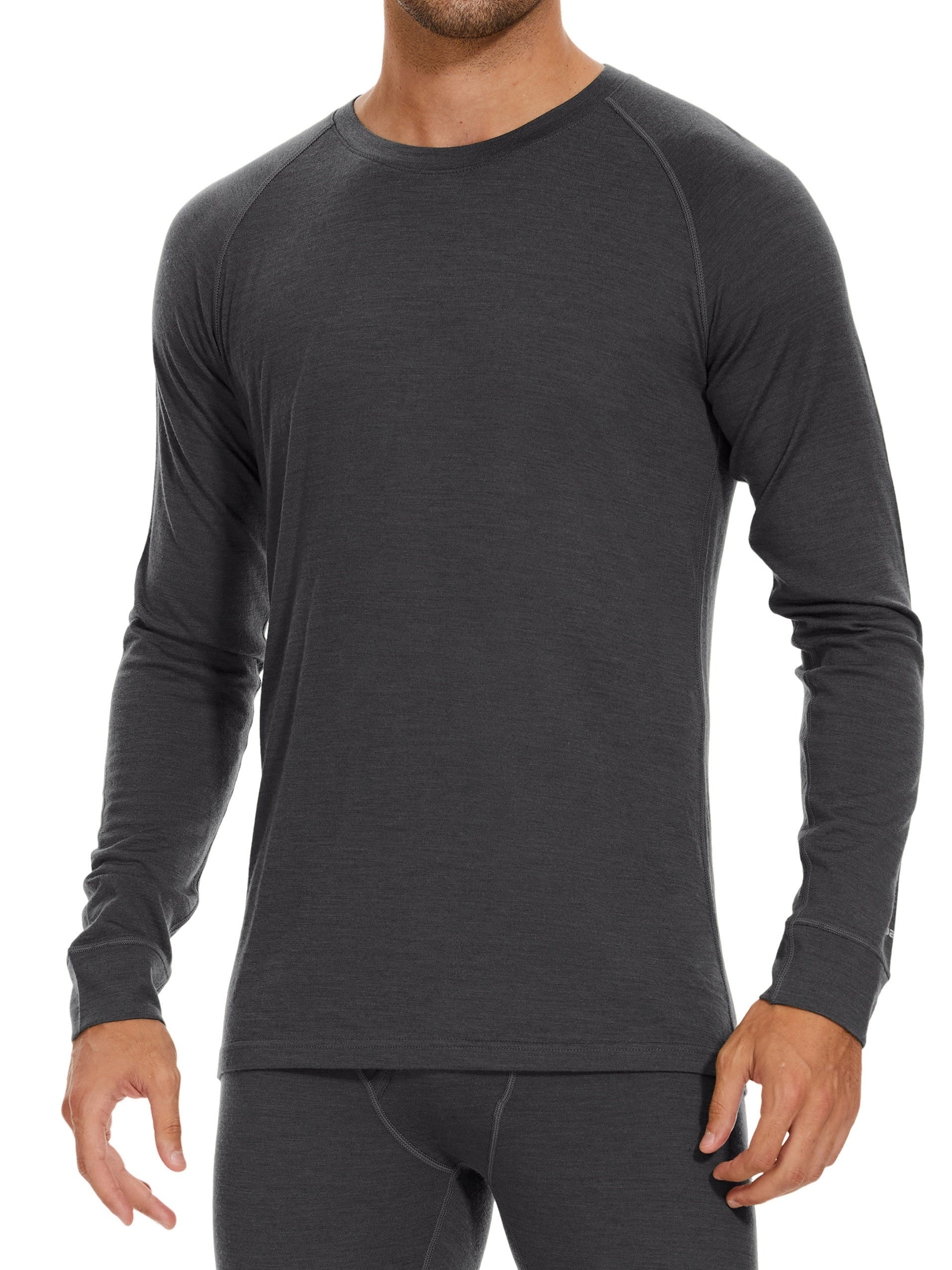 Men's 100% Merino Wool Base Layer Top – Lightweight, Warm, and Perfect for Winter Adventures - Cottonese.com
