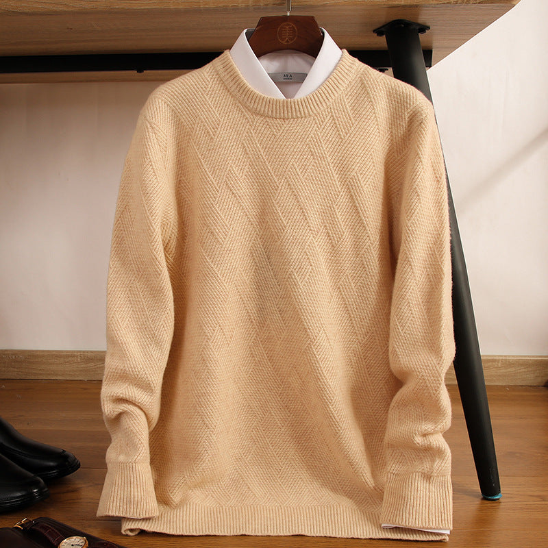 Men's Double-Strand Thick Pure Wool Sweater – Timeless Warmth, Modern Style - Cottonese.com