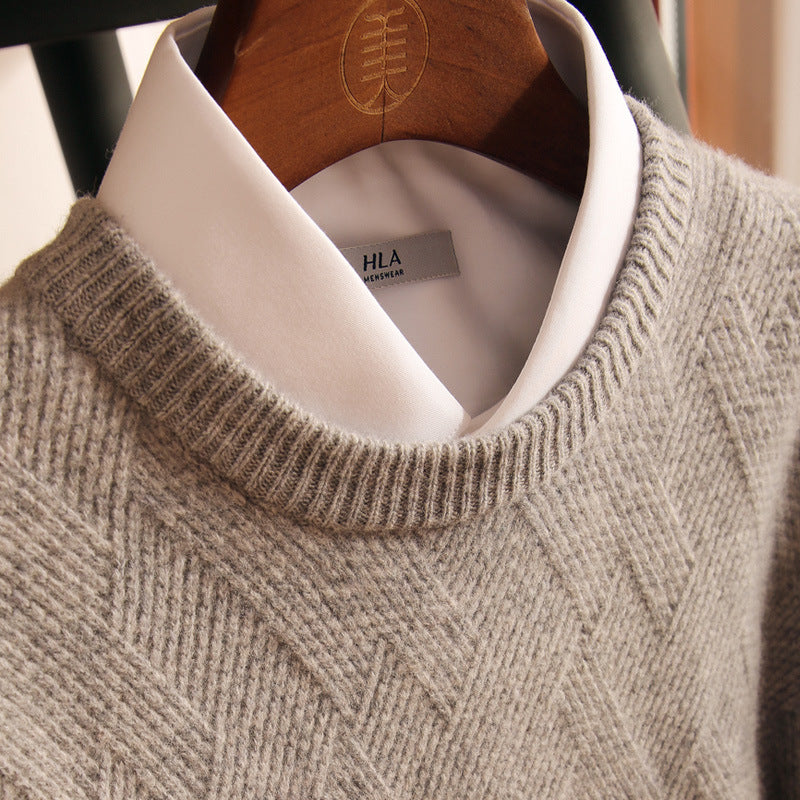 Men's Double-Strand Thick Pure Wool Sweater – Timeless Warmth, Modern Style - Cottonese.com