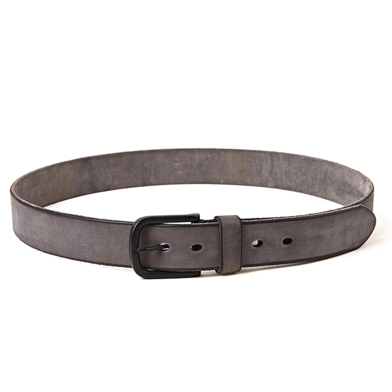 100% Matte Metal Pin Buckle Leather Men's Belt - Cottonese.com