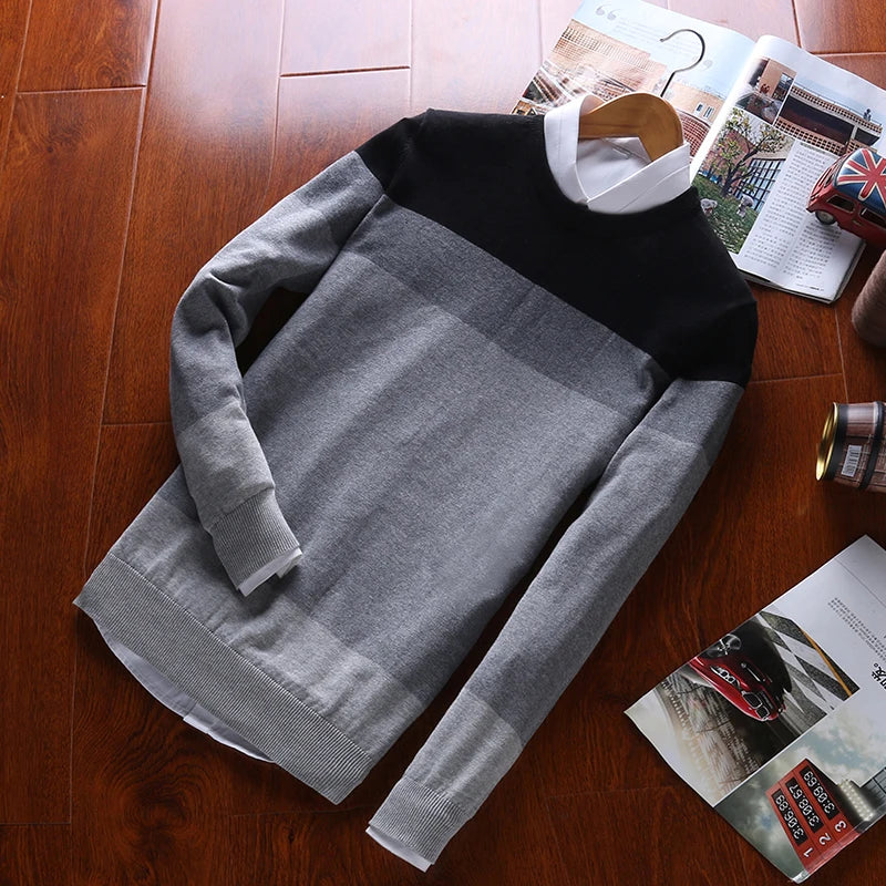 100% Cotton Striped Knitted Pullover – Classic Style, Everyday Comfort - Cottonese.com