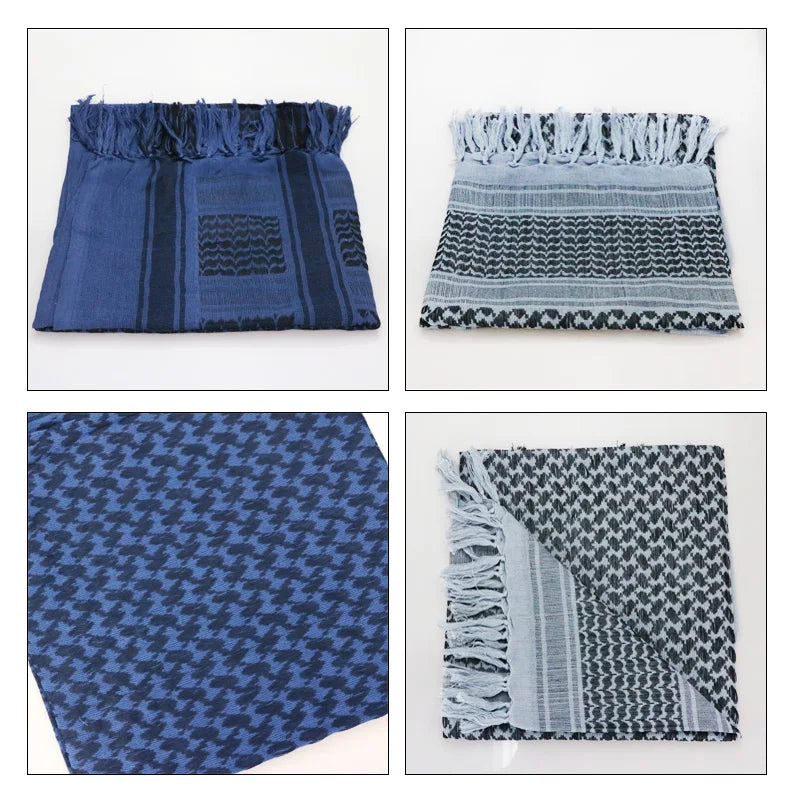 Maikun Cotton Arab Scarves Men Winter Military Keffiyeh Windproof Scarf Muslim Hijab Shemagh Tactical Desert Square Wargame - Cottonese.com