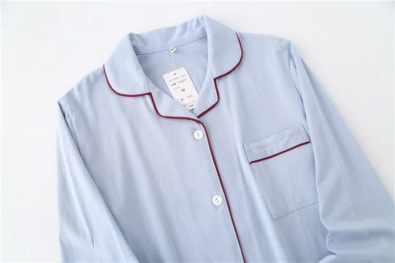 Casual  100% Cotton Pajamas Sets-Long-Sleeve - Cottonese.com