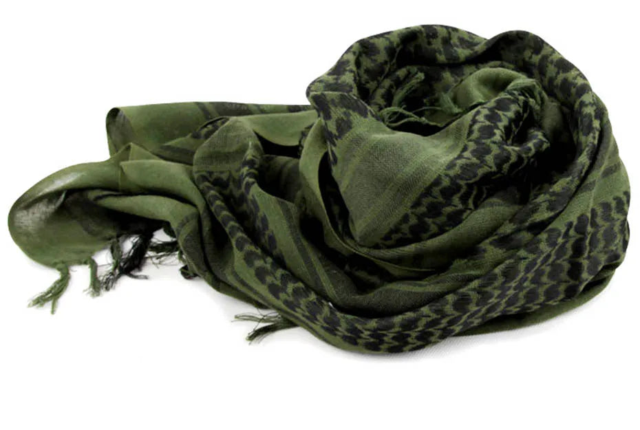 Maikun Cotton Arab Scarves Men Winter Military Keffiyeh Windproof Scarf Muslim Hijab Shemagh Tactical Desert Square Wargame - Cottonese.com