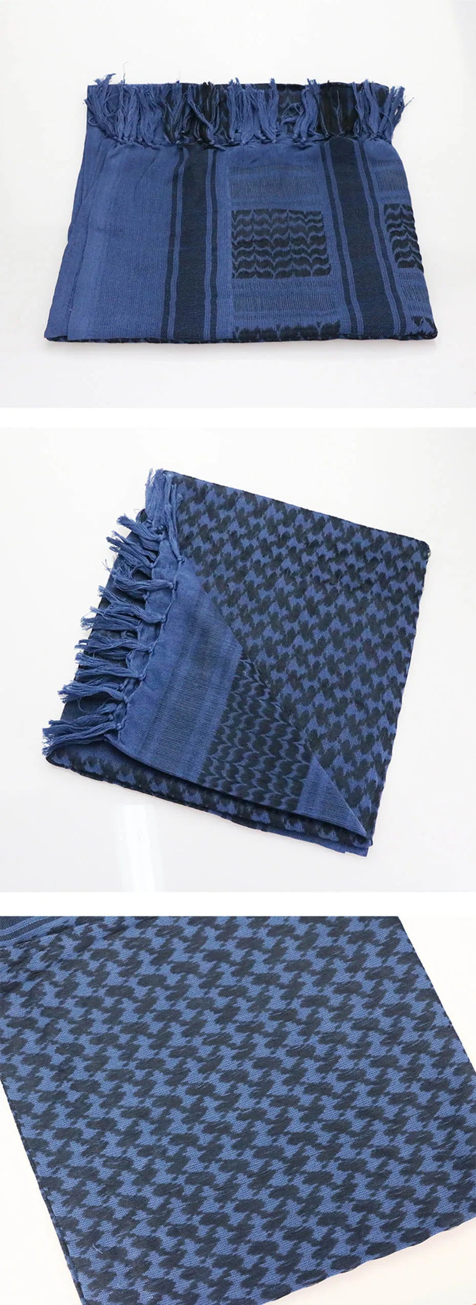 Maikun Cotton Arab Scarves Men Winter Military Keffiyeh Windproof Scarf Muslim Hijab Shemagh Tactical Desert Square Wargame - Cottonese.com