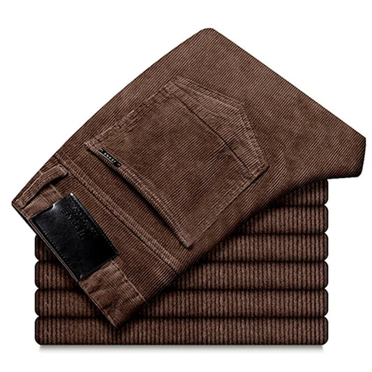 Autumn and Winter New Business Men's JeanStraight Corduroy Corduroy Pants Breathable High Quality Multicolor Casual Pants - Cottonese.com