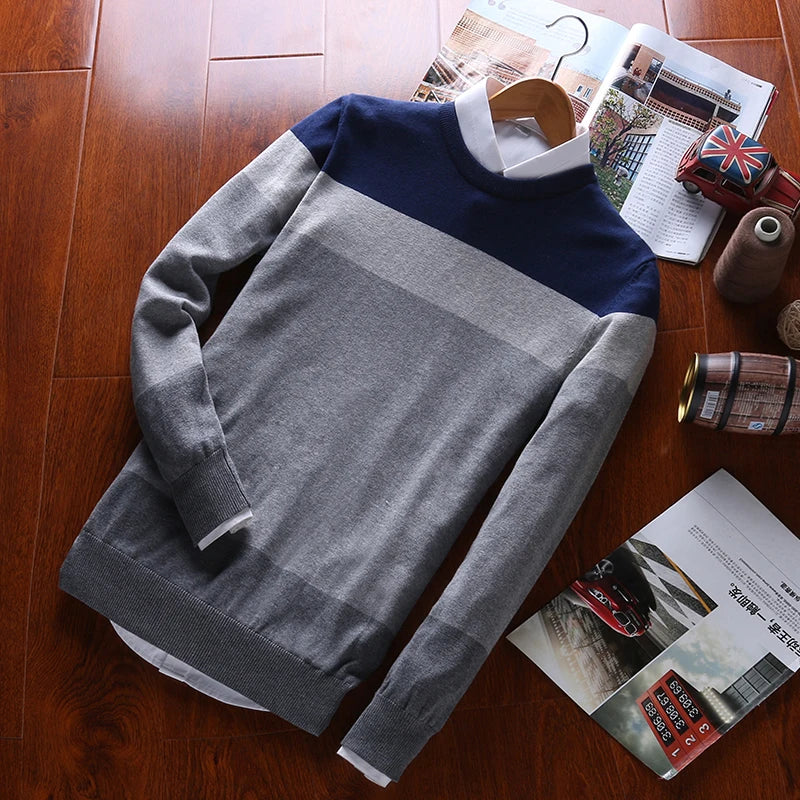 100% Cotton Striped Knitted Pullover – Classic Style, Everyday Comfort - Cottonese.com